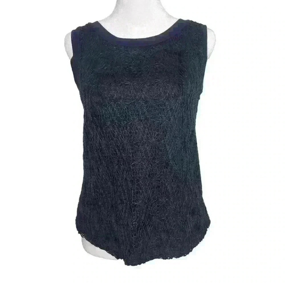 Papermoon stitch fix women's black knit sleeveless blouse size XS - Picture 1 of 7